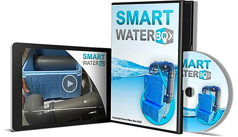Official Smart Water Box product image showing the digital guide and bonus package from the vendor website